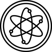 Atom Line Icon vector