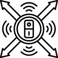 Accelerometer Sensor Line Icon vector