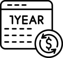 Subscription Line Icon vector