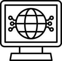 Globe Line Icon vector