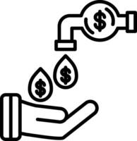 Liquidity Line Icon vector
