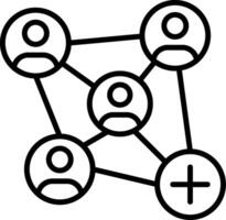 Sharing Line Icon vector