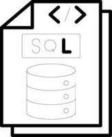 SQL File Line Icon vector