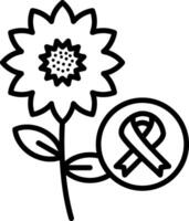 Chamomile Line Icon vector