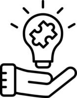 Problem Solving Line Icon vector