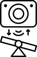 Tilt Sensor Line Icon vector