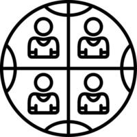 Segmentation Line Icon vector