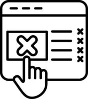 Cancel Line Icon vector