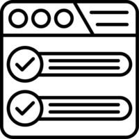 Tick Boxes Line Icon vector