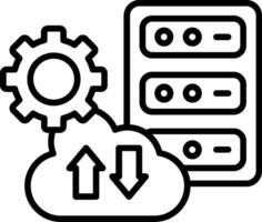Data Migration Line Icon vector