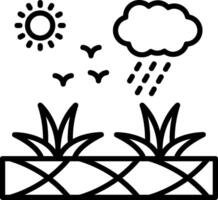 Xeriscaping Line Icon vector