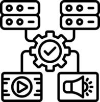 Digital Asset Management Line Icon vector