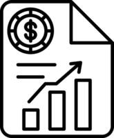 Report Line Icon vector