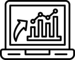 Data Analytics Line Icon vector