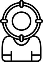 Target Line Icon vector