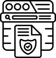Privacy Policy Line Icon vector
