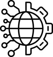 Digital Transformation Line Icon vector