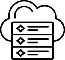 Database Line Icon vector
