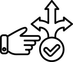 Decision Making Line Icon vector