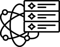 Database Line Icon vector