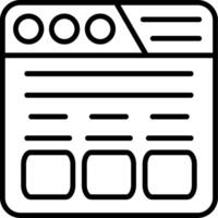 Web Browser Line Icon vector