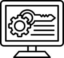 Access Control List Line Icon vector