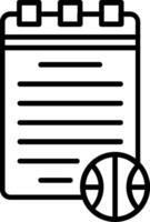 Notepad Line Icon vector