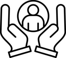Support Line Icon vector