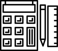 Calculator Line Icon vector