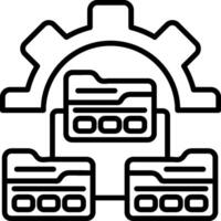 Version Control Line Icon vector