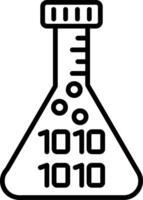Flask Line Icon vector