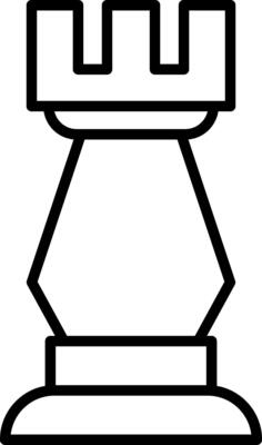 Rook Line Icon