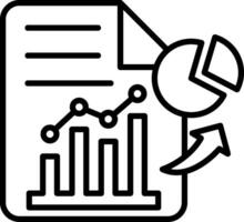 Data Analytics Line Icon vector