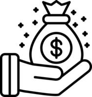 Creditor Line Icon vector