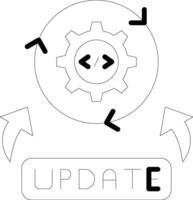 update Line Icon vector