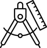 Compass Line Icon vector