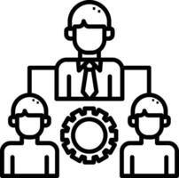 Team Structure Line Icon vector
