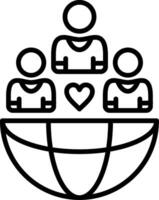 Demographic Line Icon vector