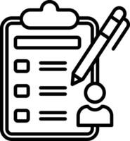 Open Enrollment Line Icon vector