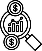 Analysis Line Icon vector