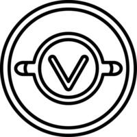 Voltmeter Line Icon vector
