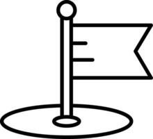 Flag Line Icon vector