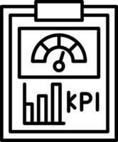 Kpi Line Icon vector