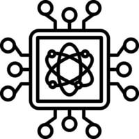 Microchip Line Icon vector
