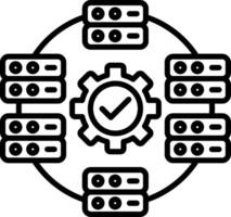Integration Line Icon vector