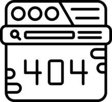 404 Error Line Icon vector