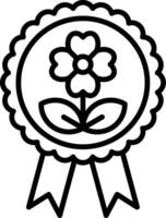 Badge Line Icon vector