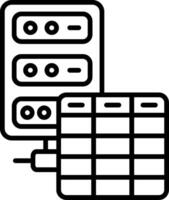 Database Line Icon vector