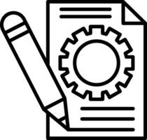 Contract Line Icon vector