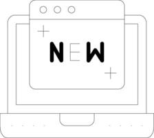 New Features Line Icon vector